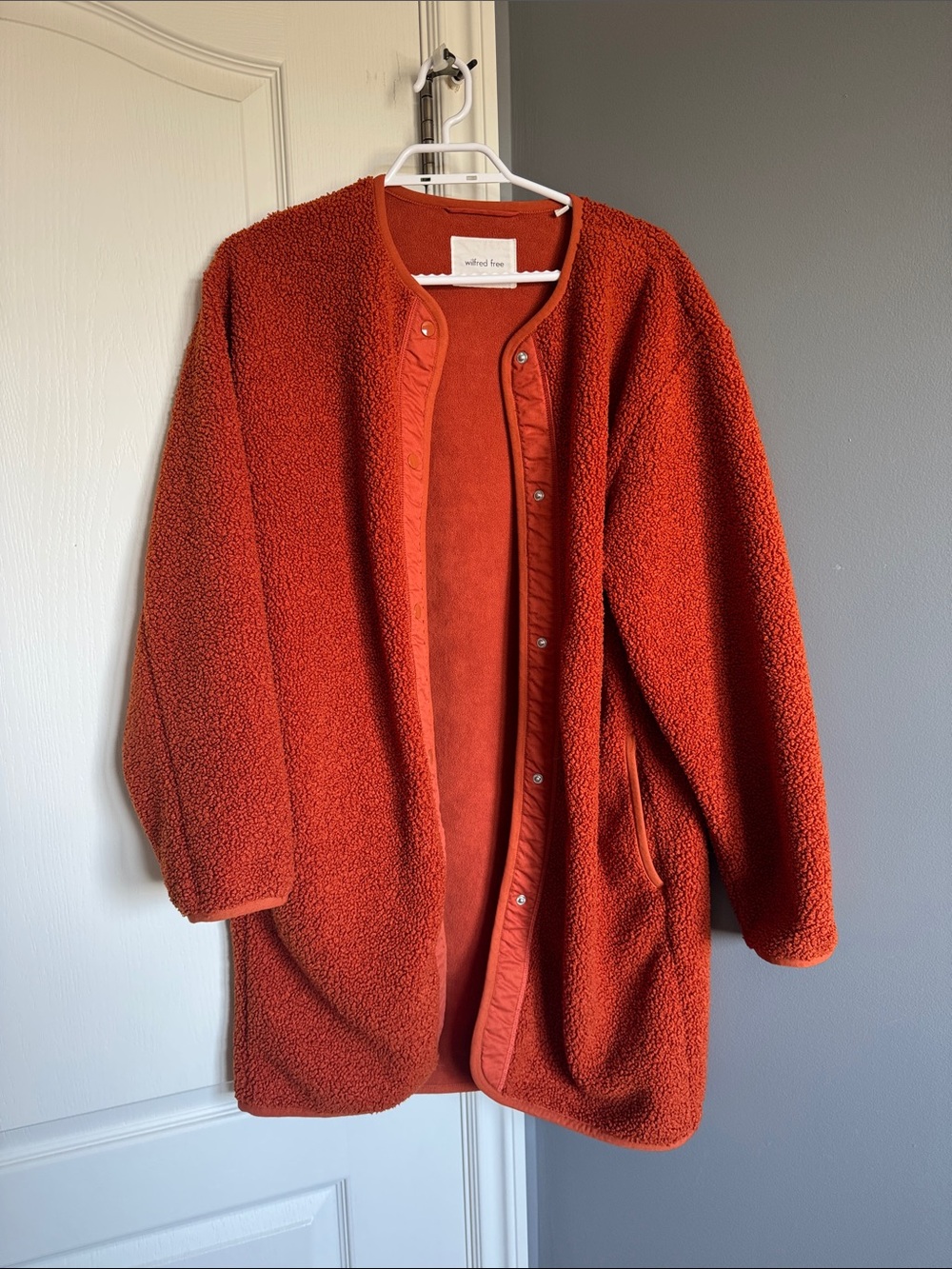 Wilfred Rust-Orange Teddy Jacket